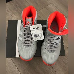 🔥PRICE ⬇️ ADIDAS • Commander Basketball Sneakers .• Grey, White & Orange • 6.5